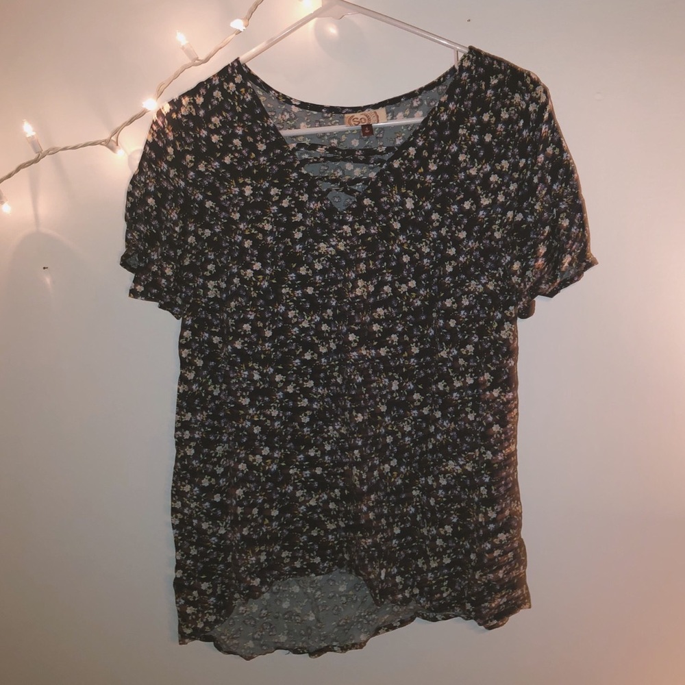 Navy Flowy Shirt